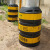 电线杆防撞桶1米1.2米高圆柱型加厚电杆防撞墩交通安全保护电力黄黑红白桶 【黑色1000mm*500mm】
