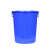 大容量酒店户外工厂环卫小号塑料桶厨房加厚带盖圆水桶 50L垃圾桶 蓝带盖