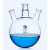 斜三口烧瓶 玻璃三颈烧瓶 反应器圆底球形蒸馏瓶 高硼硅 标口 250 250ml/24*19*19