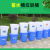 大号垃圾桶户外塑料环保酒店餐厨工业商用圆形带盖大容量收纳水桶 80升+盖蓝色户外和小区