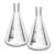 玻璃三角烧瓶烧杯化学实验器材锥形瓶带塞50/150/250/500/1000ml 环球直口三角瓶1000ml含塞