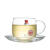 一屋窑制玻璃咖啡杯带把牛奶杯耐热泡茶杯子办公室马克杯办公杯碟花茶杯 杯碟一套190ml