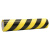 飓程 加宽黑黄警示胶带 pvc斑马线防水耐磨警戒地面标示贴（黑黄）600MM*33米/卷 单位：卷