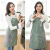 日式围裙女家用厨房防水防油新款罩衣工作服男士做饭的专用可擦手 绿色2条【省3元】