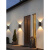 花乐集户外壁灯防水门前灯入户灯大门创意双头洗墙灯现代简约庭院墙壁灯 8176黑色-瓦片款-单头4vv-暖