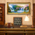 韵言手绘油画山水风景欧式客厅餐厅卧室咖啡厅装饰画挂画壁画成品画 花纹黑金实木框 80*160
