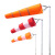 韩曼柯 耐用型气象风向袋 户外夜光风向标布袋风向标油气化工企业风向测试带（不带立柱）0.8米/桔红反光款