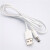 京斯坦 1米USB电源线USB转dc5521充电线5.5*2.1mm音叉 白色 10条