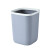 普利赛拉 压圈垃圾桶 北欧简约带压环塑料垃圾桶纸篓卫生间办公室清洁桶 灰色10L