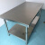 加厚201不锈钢桌子正方形工作台厨房切菜案台奶茶包装台打荷Q 加厚80长*60宽*80高 双层
