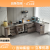 品味空间 厨房灶台组合柜橱柜不锈钢一体碗柜2米三抽平面 CG-183
