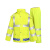 救援反光雨衣雨裤套装分体式男保安交通安全服全身防暴雨雨服定制 荧光绿150D上衣 XL