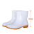 中低高筒白色雨鞋防滑耐油耐酸碱水靴男女厨师劳保胶鞋定制 中筒*36码