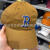 MLB洋基队棒球帽子韩国LA软顶小标NY鸭舌帽夏季男女经典cp77 碳灰磨破la
