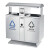 和畅（HC）GPX-242 85x36.2x97cm 分类环保垃圾桶 砂钢 分类环保不锈钢垃圾桶 分类公用果皮桶 公用垃圾箱
