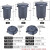 探福TANFU(南方圆形垃圾桶121L不带底座）垃圾桶带盖带轮超大容量塑料储水桶餐饮厨房户外商用机床备件P1805