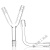 翌哲牌玻璃连接管L形（宝塔口）外径9mm L形双通玻璃管 U型管Y型管T型管 玻璃导管 化学实验室用 L型管普通