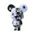JIA QI拼装磁吸暴力熊积木模型儿童赛博磁吸体玩具成人男女孩子生日礼物 积木熊磁吸体【伽马灰】