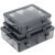 伏加瑞伏加瑞可拆多格零件盒电子件透明塑料收纳盒螺丝配件工具分类格子样品盒 黑色大15格零件盒（可拆） 一个装