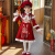 迪士尼（Disney）女童旗袍连衣裙冬季2024新款儿童装洋气冬装中国风女孩红色公主裙 2355红色 130cm