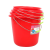 加厚塑料水桶大号保洁清洁桶多规格家用圆形手提抗摔红水桶学生桶 大号红水桶【2个无盖加厚直径37.5】