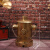 复古铁艺工业风创意个性收纳筒消防栓带盖脚踩金属垃圾桶客厅户外 小号金色