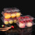 一次性水果打包盒加厚塑料透明带盖一斤装超市食品果蔬糕点包装盒 约0.8斤装HC-400(23.5克)*50个