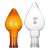 闽玻梨形烧瓶实验透明棕色鸡心瓶19/24标准磨砂口玻璃梨形样品瓶 白100ml/24口