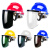 适用配安帽式支架面屏面罩防护冲击头戴式焊帽电焊工专用烧氩弧焊 [蓝]安帽+支架+灰屏