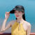 瑞桓柏风扇帽子成人帽子女夏季新款空顶帽旅游户外遮阳帽太阳帽可调节充电风扇帽 黑色COOL字母风扇帽 可调节