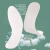 苏识 AF015 夏季薄款吸汗防臭乳胶运动透气皮鞋垫软底舒适按摩鞋垫 白色 45-46码 2双装