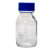 【一个】蓝盖瓶试剂瓶 50 100 250 500 1000ml透明玻璃丝口瓶 棕 棕色500ml