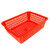 冠峰GF 300圆筛(300*300*117mm)红色 塑料方筛长方形厨房洗菜沥水菜篮方筛子塑料筐配货篮子GF-45
