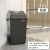 商用带盖子垃圾桶大号户外翻盖大容量家用摇盖餐饮厨房超大办公室40 40L灰色带盖 （送垃圾袋）