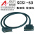 定制适用伺服MR-JE J4中转MR-TB50电缆MR-J3CN1-1M IO控制线 黑色端子台+2.5米数据线