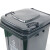 冰禹 BY-6261 户外厂房垃圾桶 大号特厚挂车桶 塑料分类垃圾箱 蓝色 可回收物 加厚100L 上海分类垃圾桶