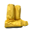 迈恻亦 防酸碱鞋套实验室化学品液体防护靴套pvc防水防滑防滑底脚套 黄色（1双） 均码