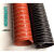 DYQT高温风管红色矽胶管300度5080160热风管耐高温软管耐高温钢丝管 橘红内径160mm*4米