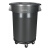 超宝 圆形厨余垃圾桶商用泔水桶庭院户外大号带盖轮子大容量餐饮环卫塑料桶B-009 （80升至168升）垃圾桶底座