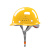SR工地国标加厚施工头盔钢安全生产工作帽 黄色PE插扣