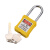 筑采（ZHUCAI）安全挂锁 绝缘安全工程挂锁ABS塑料钢制锁梁工业塑料锁具 黄色