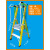 直销高竹围栏平台纤维加厚人字玻璃钢工程扶手绝缘铝网梯 带扶手3级179米含网板轮