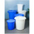 大号圆形垃圾桶户外环卫工业加厚垃圾桶商用食堂厨房专用垃圾桶 200升桶(带盖)蓝色