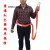 定制电工安全带爬杆加厚围杆式双保险单腰式腰带安全带国标高空保 红色圆钩单保险