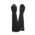 三碟耐酸碱工业通用手套防油防水劳保手套黑色橡胶作业手套 B黑45CM