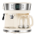 Derlla 咖啡机家用半自动意式美式复古泵压式奶泡一体机 复古白（意式/美式/煮茶三用）
