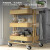 IKEA拉斯克厨房置物架收纳零食小推车可移动手推车 灰绿色拉斯克35x45x78cm