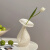曲回闻白色花朵透明玻璃花瓶法式浪漫风格郁金香插花水养花器小众复古 白色花朵玻璃花瓶小号可装水