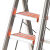 伏加瑞伏加瑞梯子家用折叠人字梯多功能梯子楼梯伸缩加厚铝合金人字梯室内扶梯 橘色升级款铝合金六步梯（带防滑条）