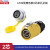 防水航空接头LP-20黄色单孔螺纹公头母座2-12芯防水连接器16A LP20型2芯单孔正装(黄色)